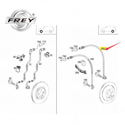 Frey Auto Parts Capteur de vitesse de roue ABS arrière 1645400717 pour Mercedes W164 X164 W251 V251